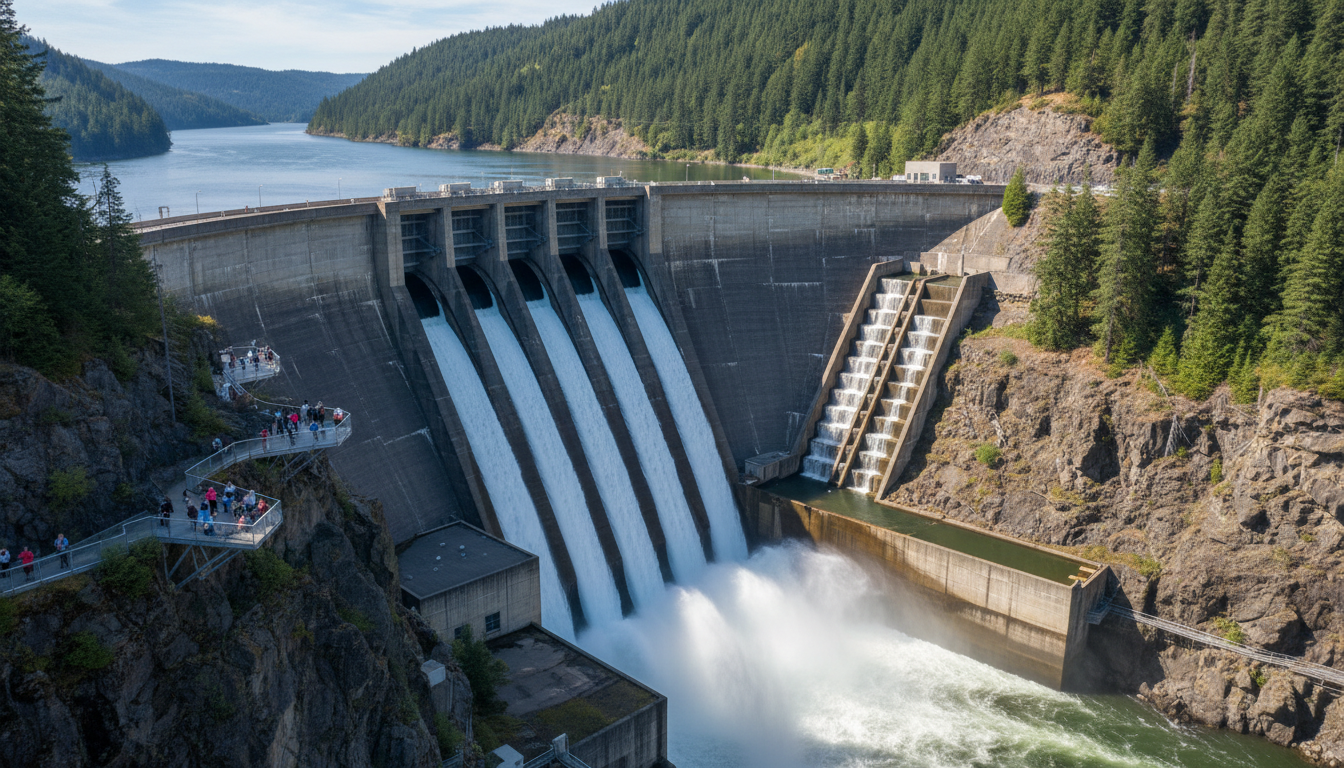 Bonneville Dam: Salmon, Sturgeon & the Fish Ladder