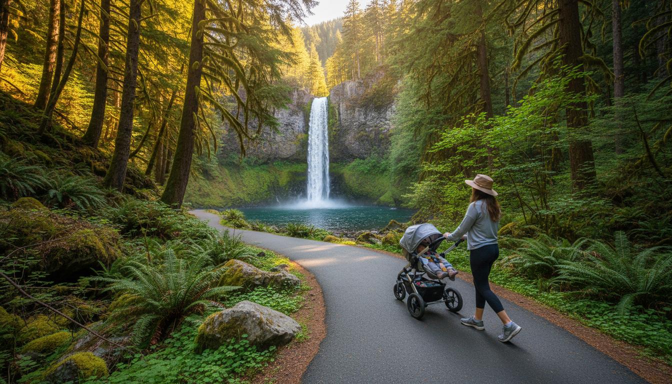 Silver Falls Stroller Stroll: Paved Paths for Babies & Toddlers
